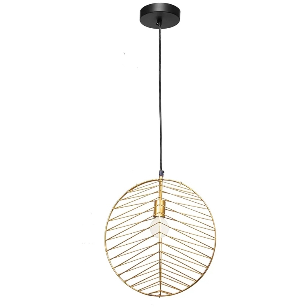 Modern Gold Pendant Light Fixture 20.5 by 6.75-Inch